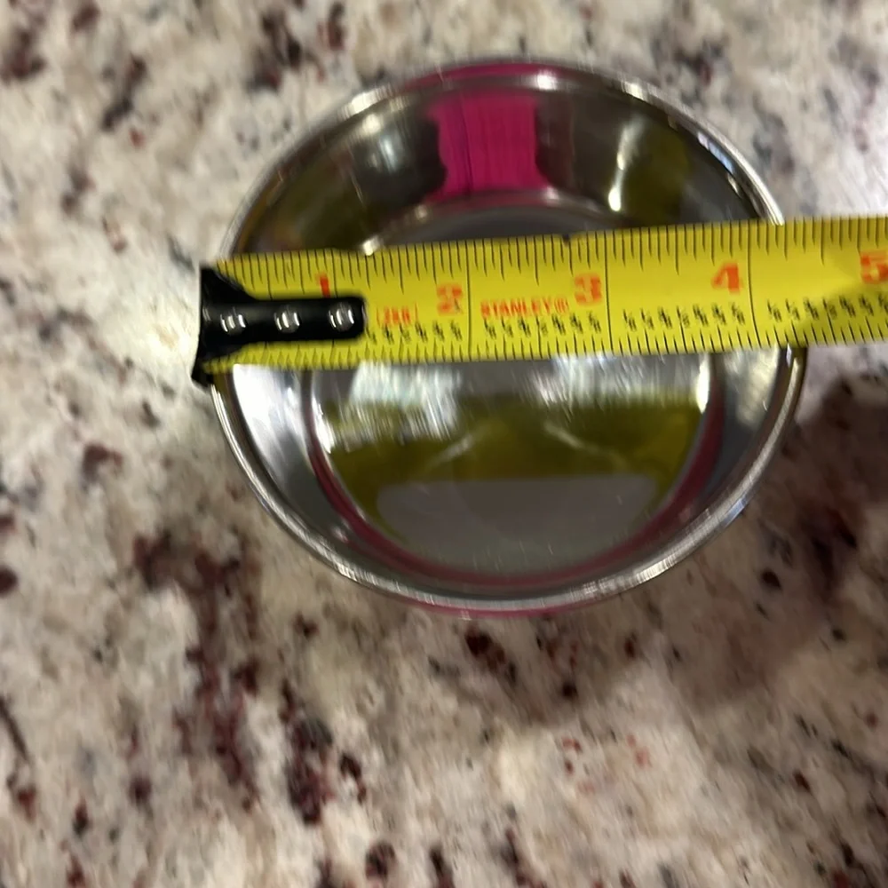 Small animal feeder bowl 4.5 inches stainless steel